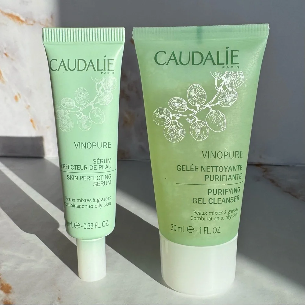 Caudalie Vinopure Mini Acne Set Purifying Gel Cleanser and Skin Perfecting Serum